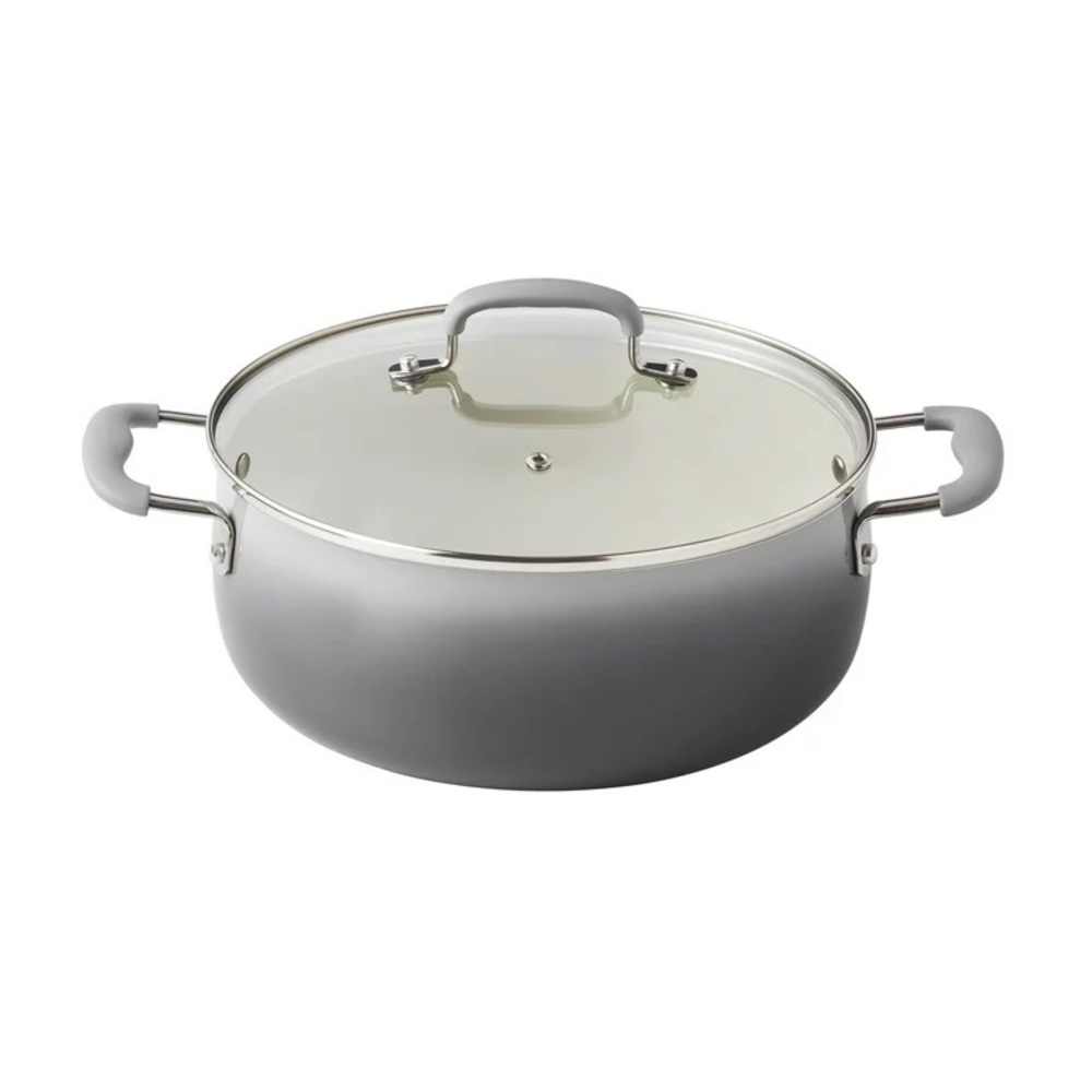 🌺 New Pioneer Woman 12-Piece Porcelain Enamel Classic Cookware Set, Ombre Gray - Picture 10 of 14